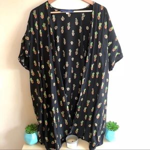 Francesca’s Blue Rain, Black Cactus Kimono 🌵